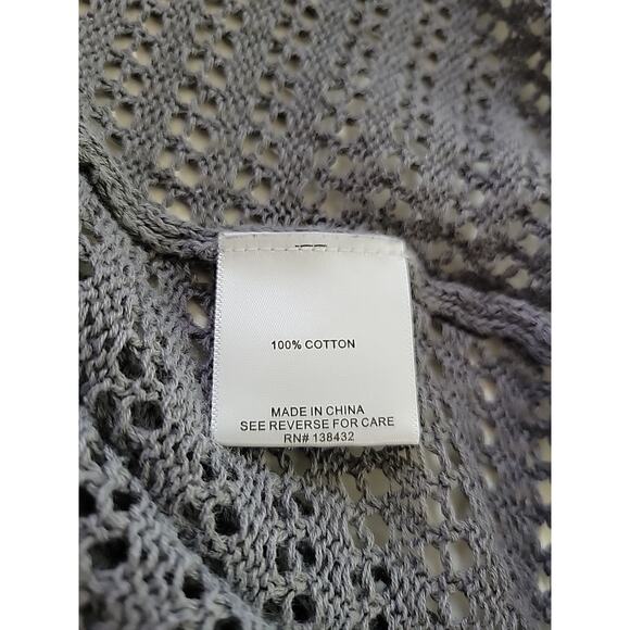 ModCloth 100% Cotton Gray Knit LS Open Front Cardigan Women's Plus 2X - Picture 12 of 12